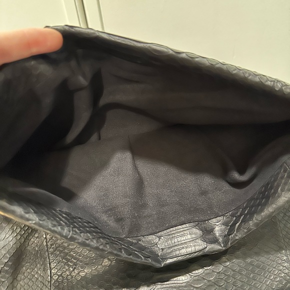 Faux Python Foldover Clutch - Picture 2 of 4